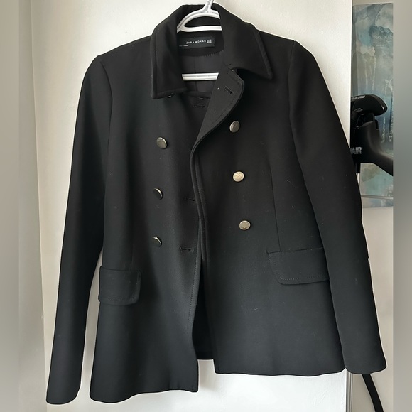 ZARA Black Coat - Picture 1 of 4